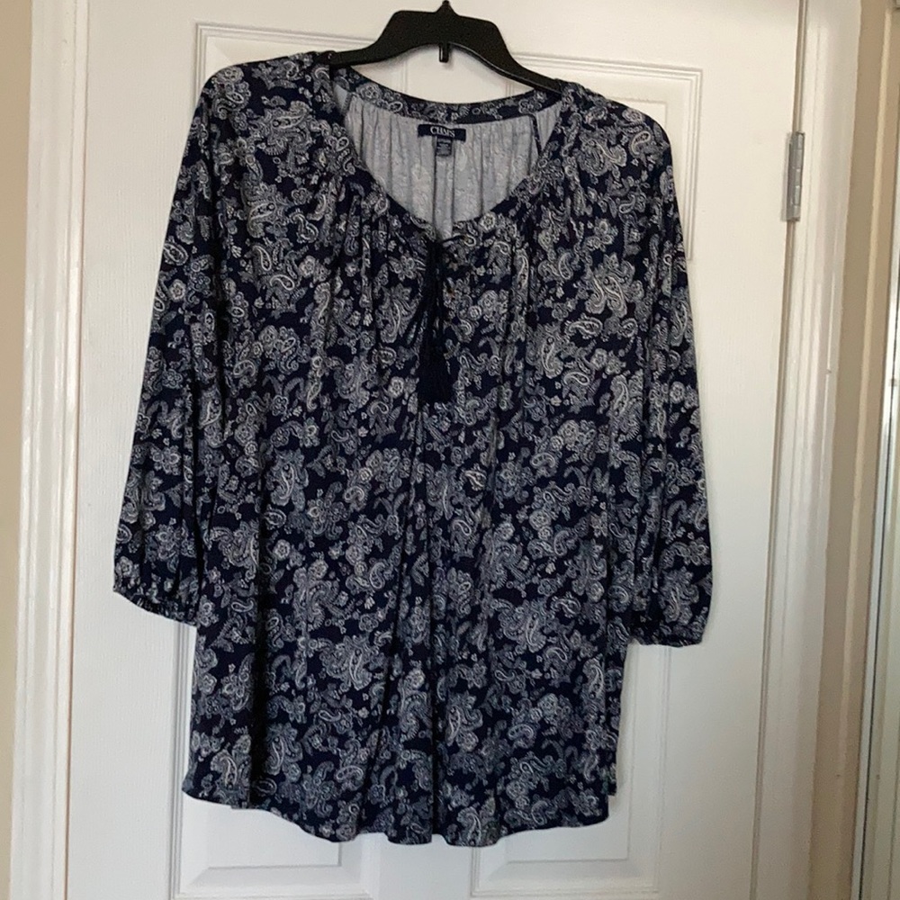 women’s 3X CHAPS peasant blouse